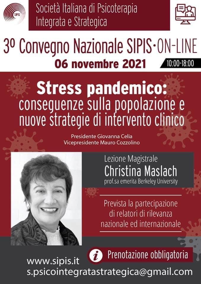 terszo convegno nazionale sipis con la partecipazione di C. Maslach